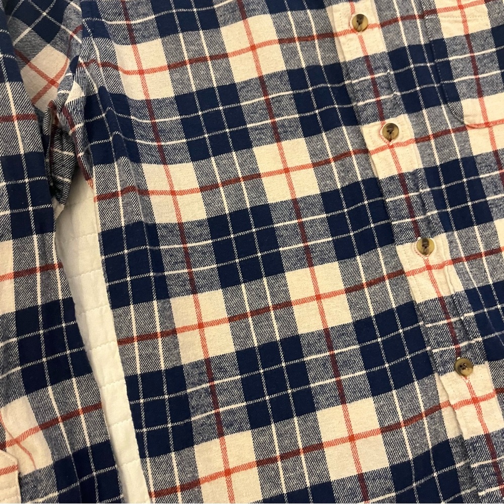 J.Crew Men's Blue Plaid Flannel Shirt - Picture 5 of 5